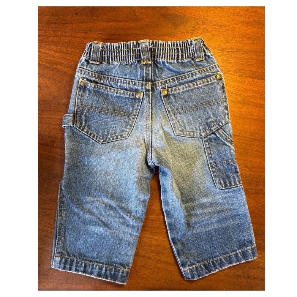 Vtg Old Navy Special Edition Denim Carpenter Jeans Blue 12-18 Months Fall‎ 2006